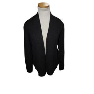 Eileen Fisher Charcoal Open Front Cardigan – Size XS ITALIAN YARN